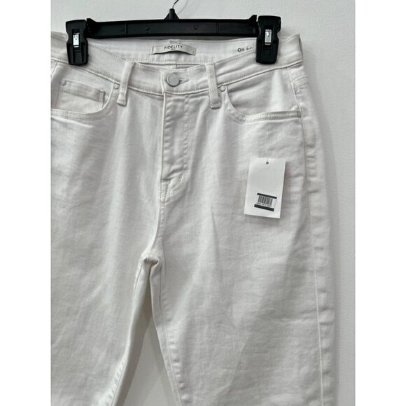 NWT FIDELITY DENIM Size 26 Oh Boy Boyfriend Jeans In Vintage White MSRP $218 - Picture 10 of 12